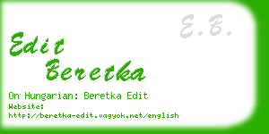 edit beretka business card